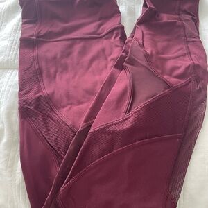 Lululemon Athletica Burgundy Leggings